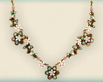 Bridgerton style romantic jewelry pastel and Orly Zeelon Colors Of Rainbow Necklace - 109302-0117