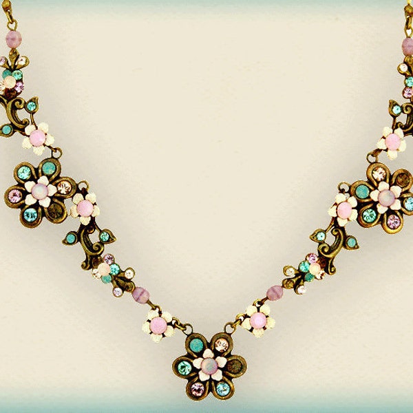 Bridgerton style romantic jewelry pastel and Orly Zeelon Colors Of Rainbow Necklace - 109302-0117
