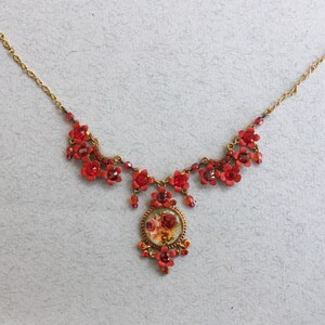 BRIDGERTON NECKLACE red-red romantic jewelry Orly Zeelon pendant swags necklace 108604-3801 image 5