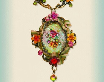 Orly Zeelon Victorian Cameo Necklace - Formal Jewelry - Casual Jewelry - Cameo Jewelry - 101407-2223