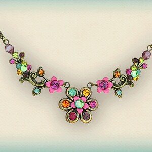 boho chic romantic jewelry colorful beaded bohemian Orly Zeelon Jewelry - The Carved Metalwork Necklace