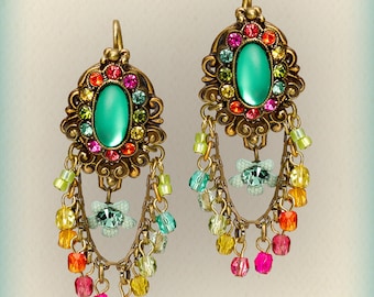 Orly Zeelon The majestic Swag Hook earrings