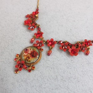 BRIDGERTON NECKLACE red-red romantic jewelry Orly Zeelon pendant swags necklace 108604-3801 image 2