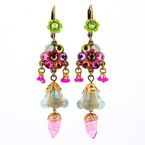 Bollywood flair earring in Pink Multi-color by Orly Zeelon image 1