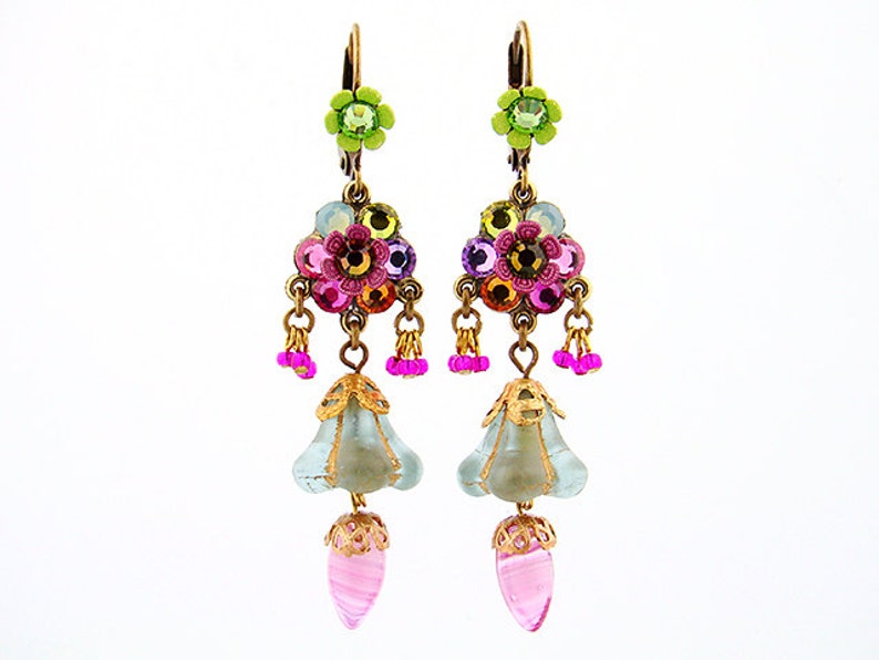 Bollywood flair earring in Pink Multi-color by Orly Zeelon image 1