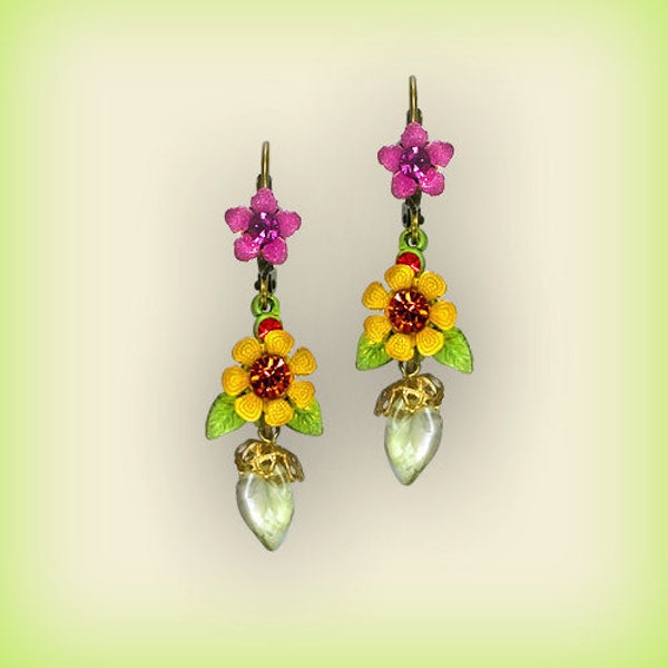 Orly Zeelon Jewelry - The floral and leaves earrings 207017-0055