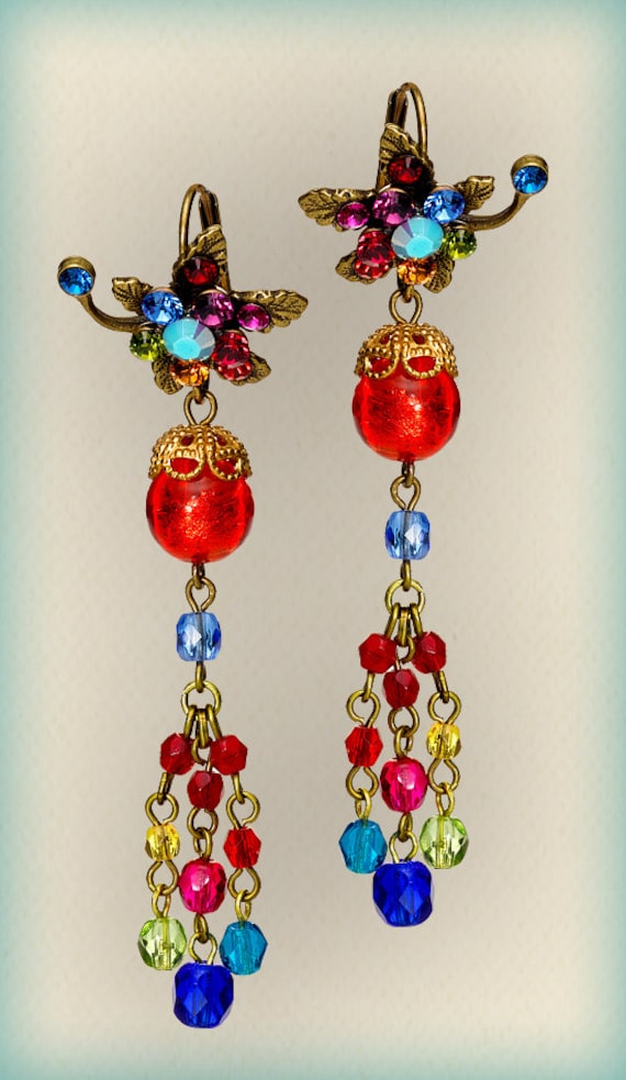 [DOROCY] 14k Vivian Colorbar Long Earrings 韓国アクセ Vintage Gold Color Bar Long Thread Tassel Drop Earrings for