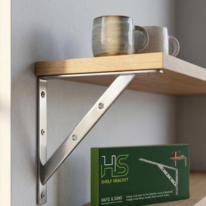 Metal Bracket Wall Mount Support L Shape Industrial Shelf Angle Iron Rack Holder Durable Construction Hardware Strong Fixing Dabba Included
