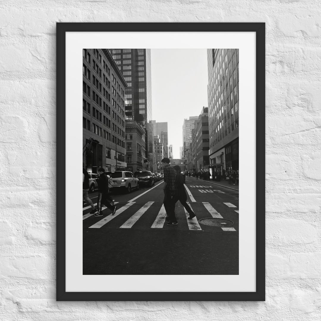 New York City Street Photography Print | Black and White Framed Wall ...