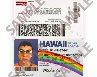 McLovin ID Card Replica |  Superbad Novelty Driving License | Fancy Dress | Novelty | Cosplay | Movie TV Prop | DIGITAL