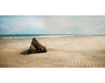 10x5" minimalist beach art, beach photography, Cape Cod art, ocean art