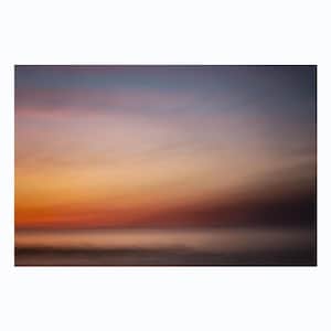 Limited Edition Abstract Cape Cod Seascape: Coral and Gray Smugglers Beach Yarmouth sunrise art