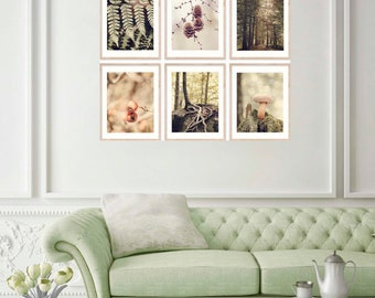 Nature Wall Set, CHOOSE 4, Set of 4 prints, vintage nature art, nature photography, woodland art, lodge decor