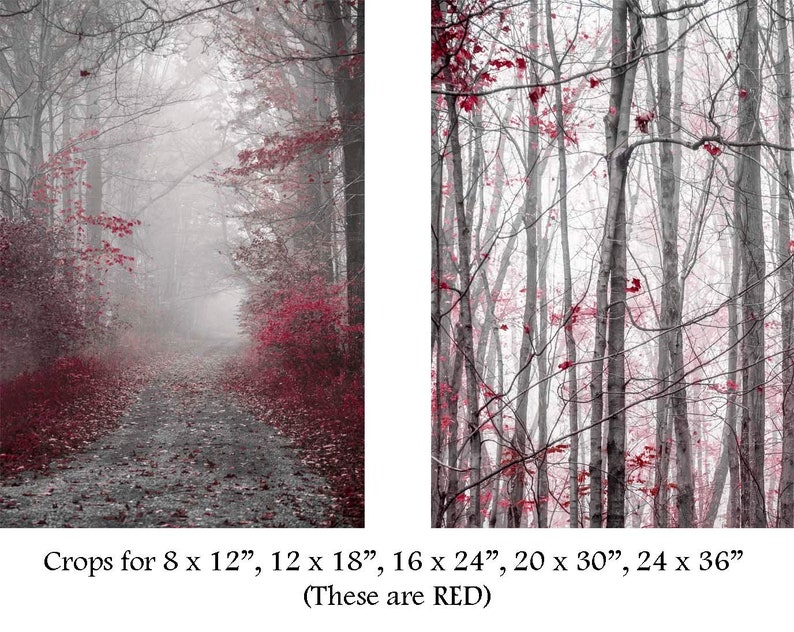 Burgundy Wall Art Set of 2 Burgundy Prints Burgundy and Gray Etsy