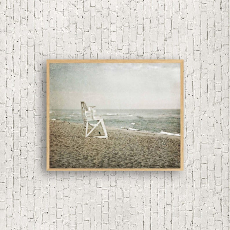 Cape Cod Art Seascape Coastal Wall Art Lifeguard Wall Art Etsy