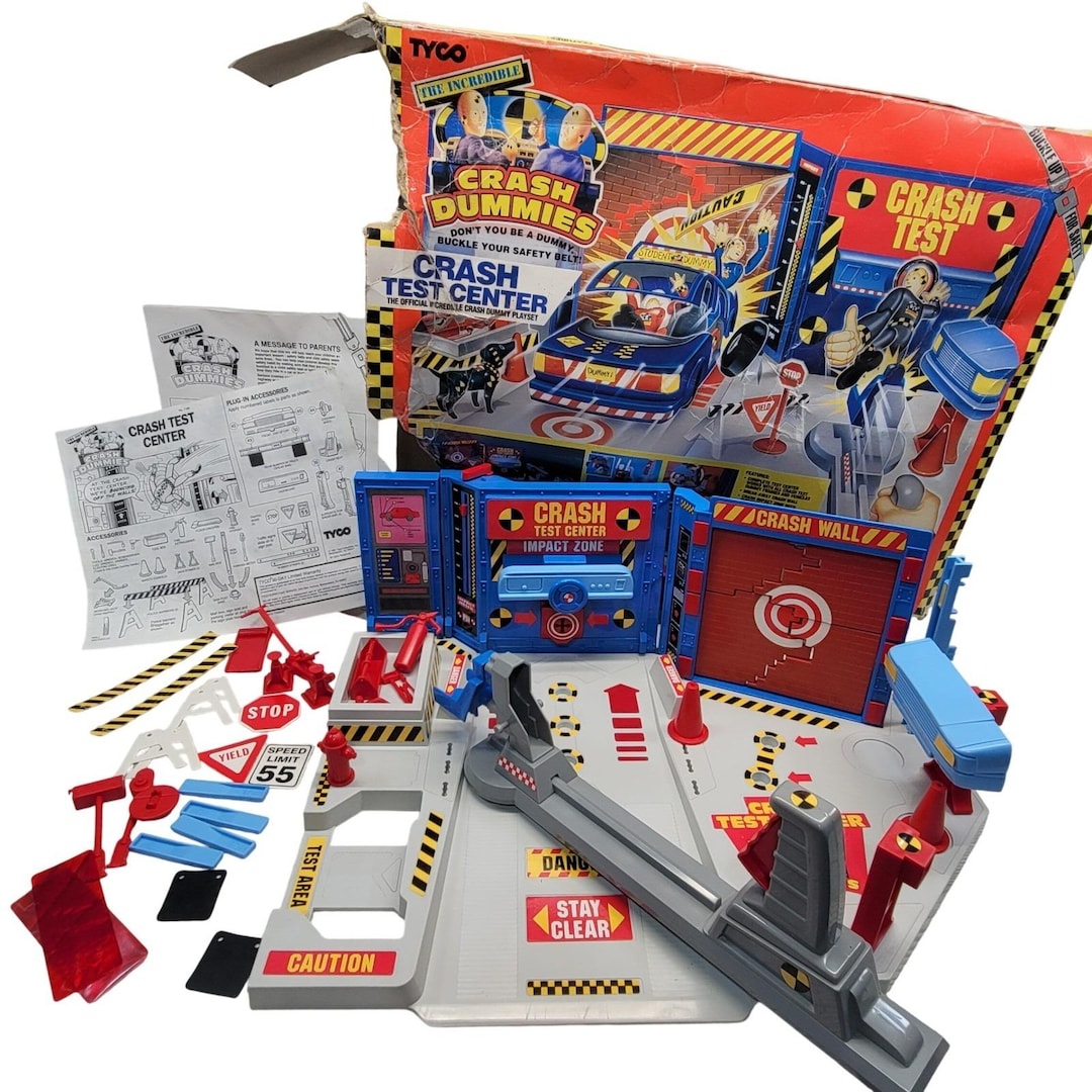 Tyco Crash Test Center Playset 1991 Incredible Crash Dummies