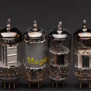 4 Vintage Vacuum Tubes, Radio Electron Tubes, Guitar Amp or Amplifier Tubes 6T8, 6AU6, 6AG5 07162