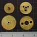 4 vintage brass gears, antique clock movement gears, brass clock wheels Steampunk Supplies 3599