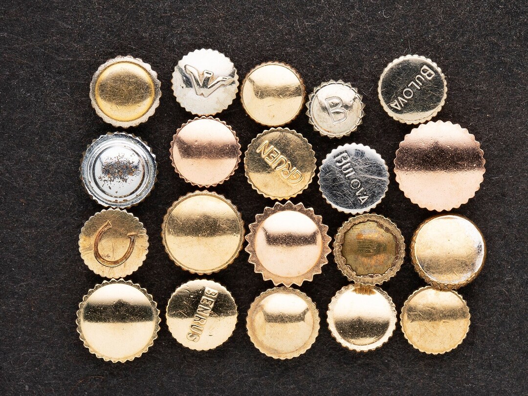 20 Watch Crowns, Vintage Winding Crowns, Stainless, Brass, Base Metal ...