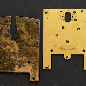 Thick Brass Sheet Metal Plate Stock From Vintage Clock Mechanisms Hardware for Mixed Media Steampunk Art 07048