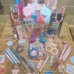 Paquete de papelería sorpresa, caja de regalo con temática de libros