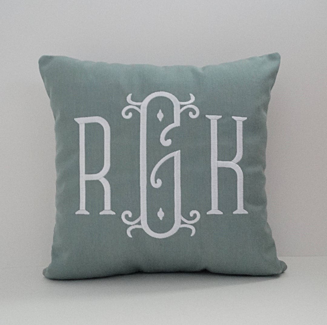 Sunbrella Monogrammed Pillow Cover Sunbrella Indoor Outdoor Cover