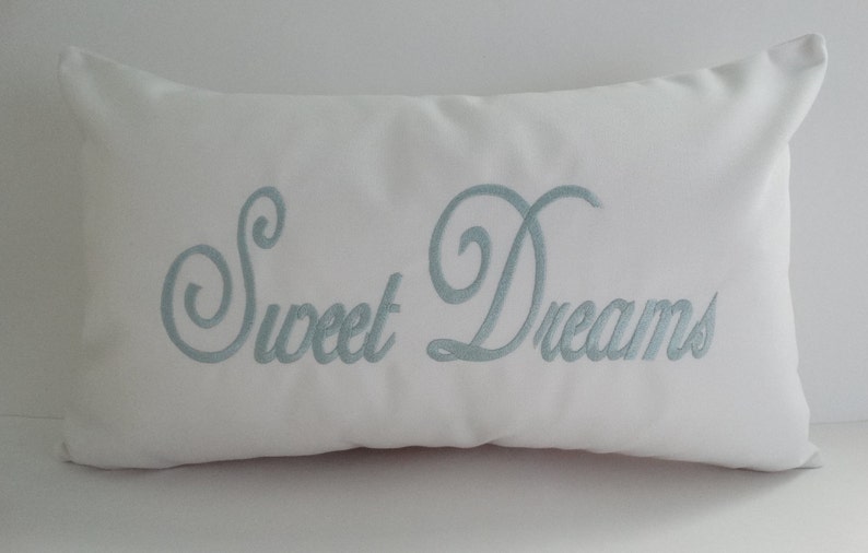 Sweet Dreams Pillow Cover Embroidered Pillow Decorative Etsy