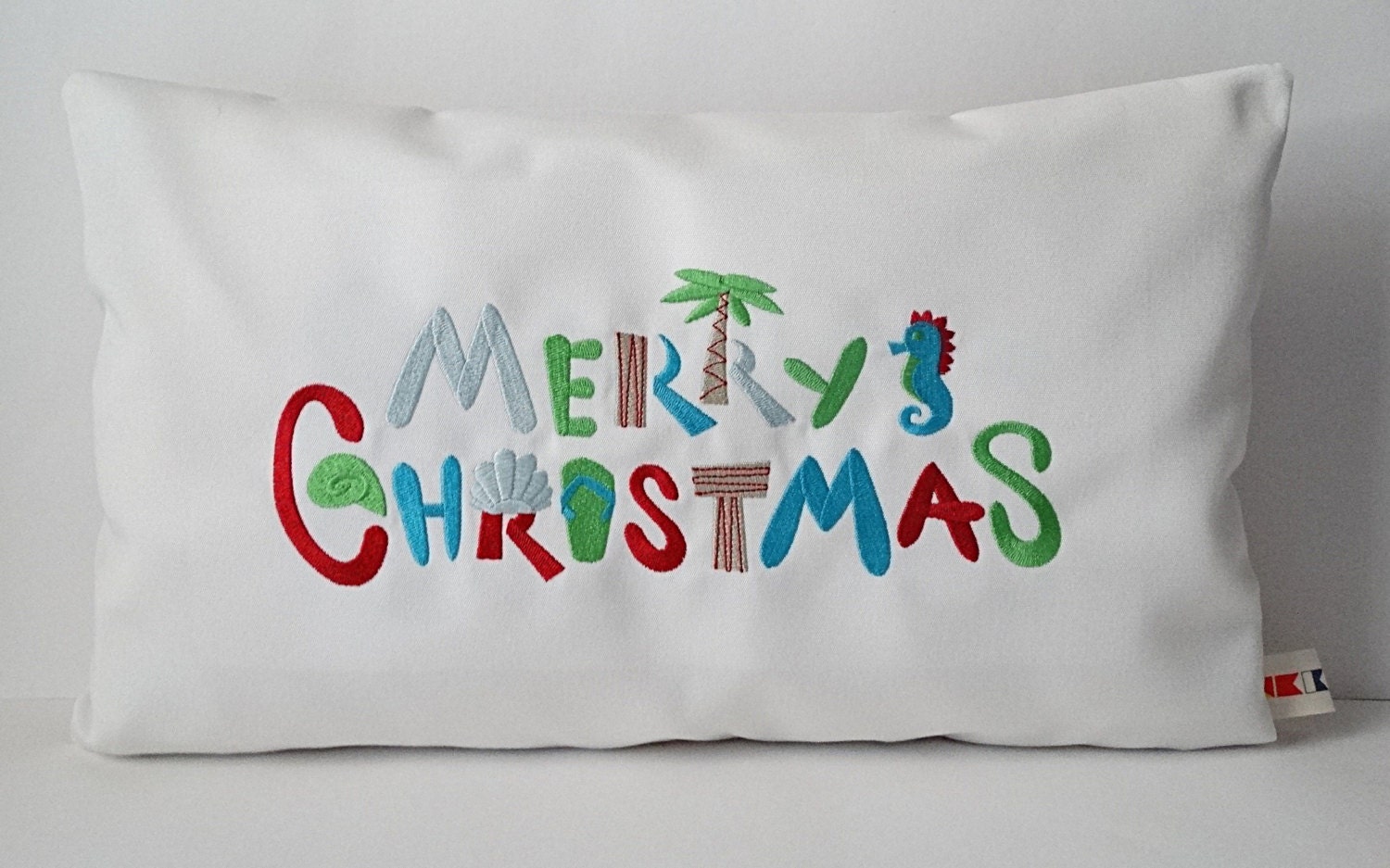 beach christmas pillows