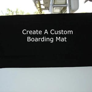 Gunwale Mat | Boarding Mat | Custom Boat Mat | Sunbrella Boat Mat | Gunwale Cover | Welcome Aboard Mat | Gunwale Boarding Mat |Sunbrella Mat