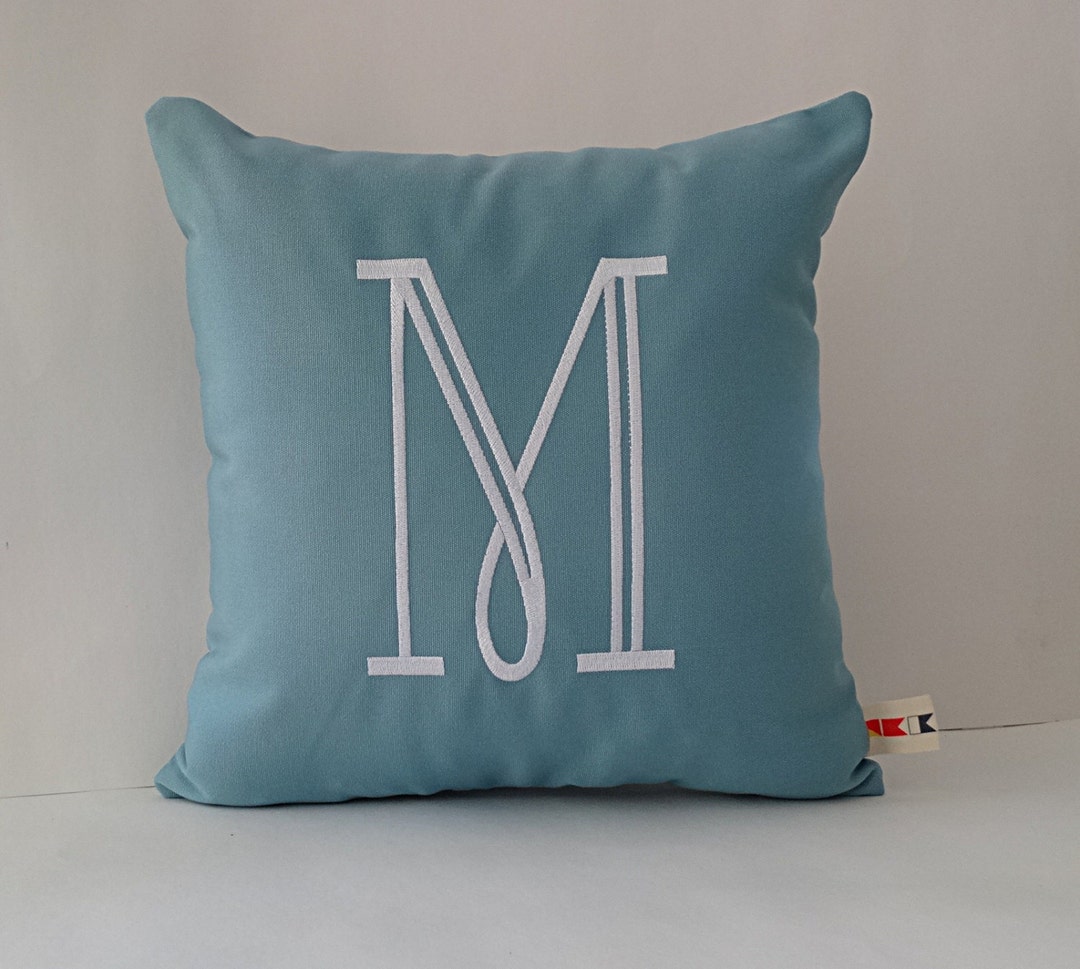 Monogram Letter Pillow Cover Initial Pillow Monogrammed Pillow