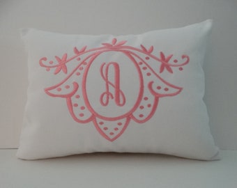 Monogrammed Sunbrella Nursery Pillow Cover | Personalized Baby Gift