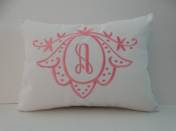 Monogrammed Sunbrella Nursery Pillow Cover | Personalized Baby Gift