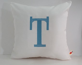 Monogram Initial Pillow Cover Sunbrella Indoor Outdoor - Etsy