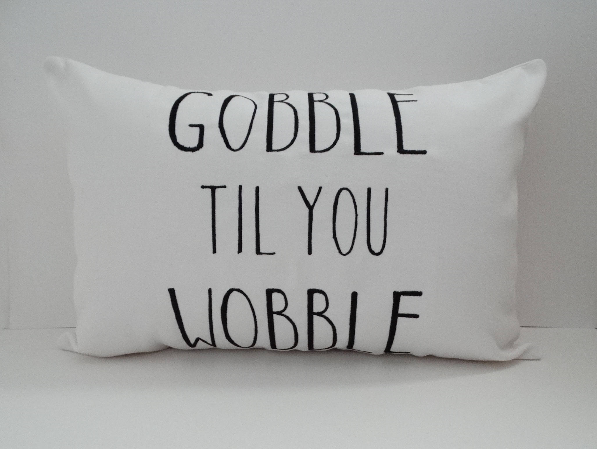 Gobble 'Til You Wobble 18x18 Square Pillow – Corgi Things