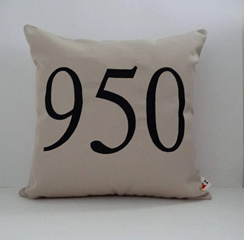 OBACanvasCo Embroidered Sunbrella Address Pillow Cover