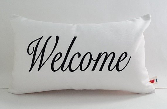 outdoor welcome pillow