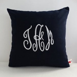 MONOGRAM PILLOW Cover | Sunbrella Pillow | Initials Pillow | Wedding Gift | Personalized Pillow Cover
