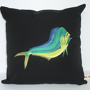 Pillow Cover | Dolphin Fish Pillow | Sunbrella Indoor Outdoor Pillows | Fish Pillows | Boat Pillows | Fish Pillow | Boating | Mahi Mahi