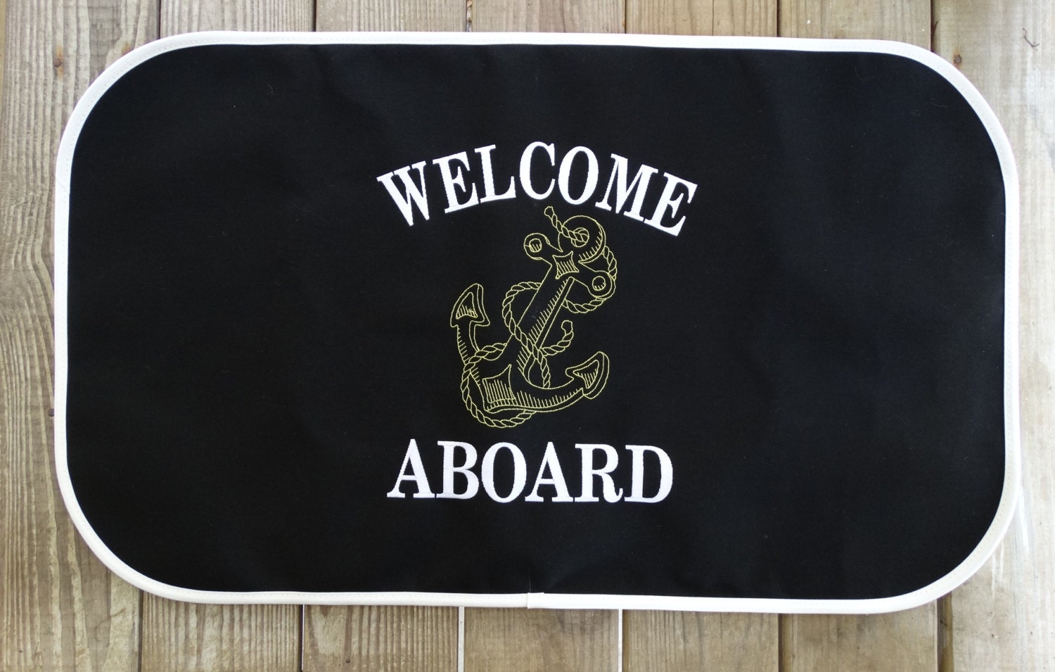 Sunbrella Aboard Boat Mat, Canvas Mat, Non Skid Canvas Boat Mat, Boat Mat