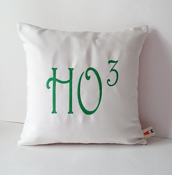 Ho Ho Ho Custom Embroidered Christmas Pillow Cover Indoor Etsy