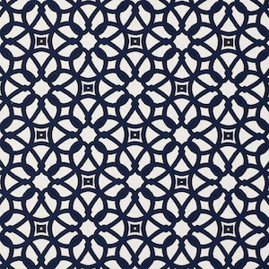 Sunbrella Luxe Indigo Pillow Cover: Indoor Outdoor Blue White Decor