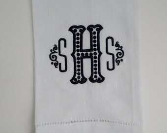 Monogrammed Tea Towel | Embroidered Towel | Personalized Tea Towel | Hostess Gift | Housewarming Gift | Guest Towel | Gift Under 20