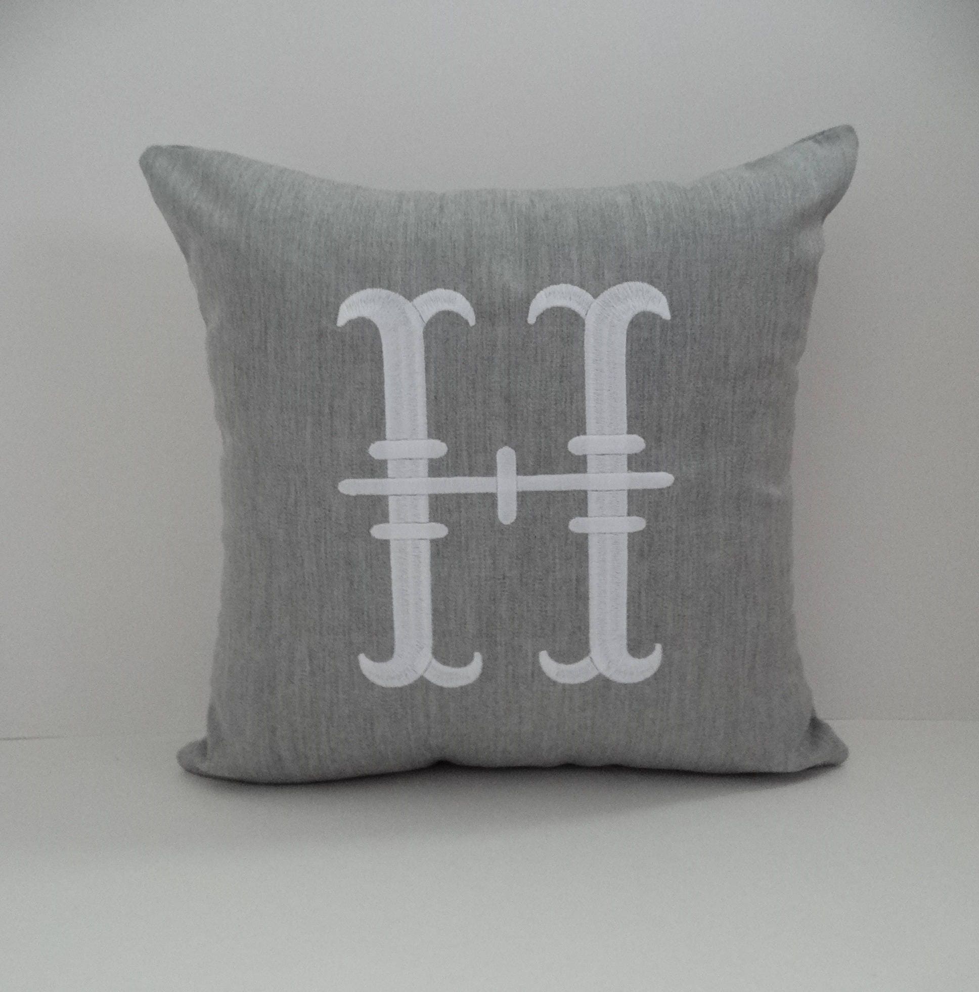 outdoor monogram pillows