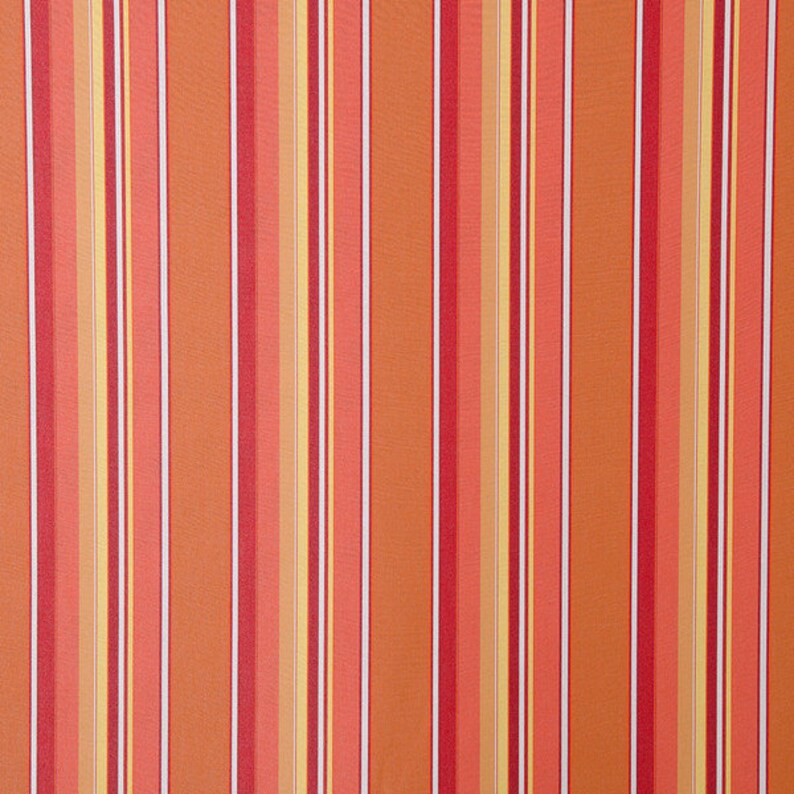 Sunbrella Dolce Mango Pillow Cover Sunbrella 56000-0000 Indoor Outdoor Orange Stripe Pillow Cover image 2