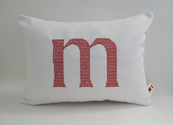 etsy monogram pillow