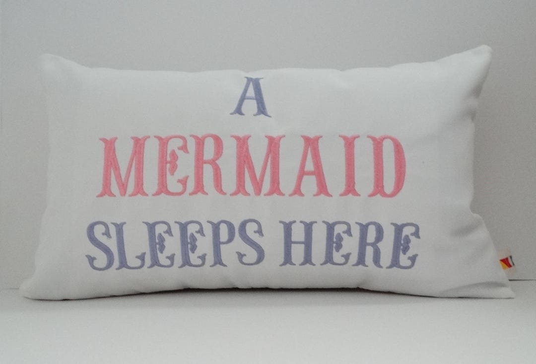 Mermaid Pillow Cover A MERMAID SLEEPS HERE® 12 X 20 Lumbar Sunbrella