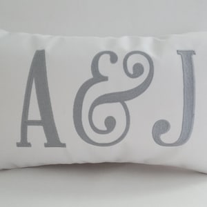 Monogram Pillow Cover | Monogrammed Two Initial Pillow | Couple Pillow | Personalized Engagement Wedding Gift