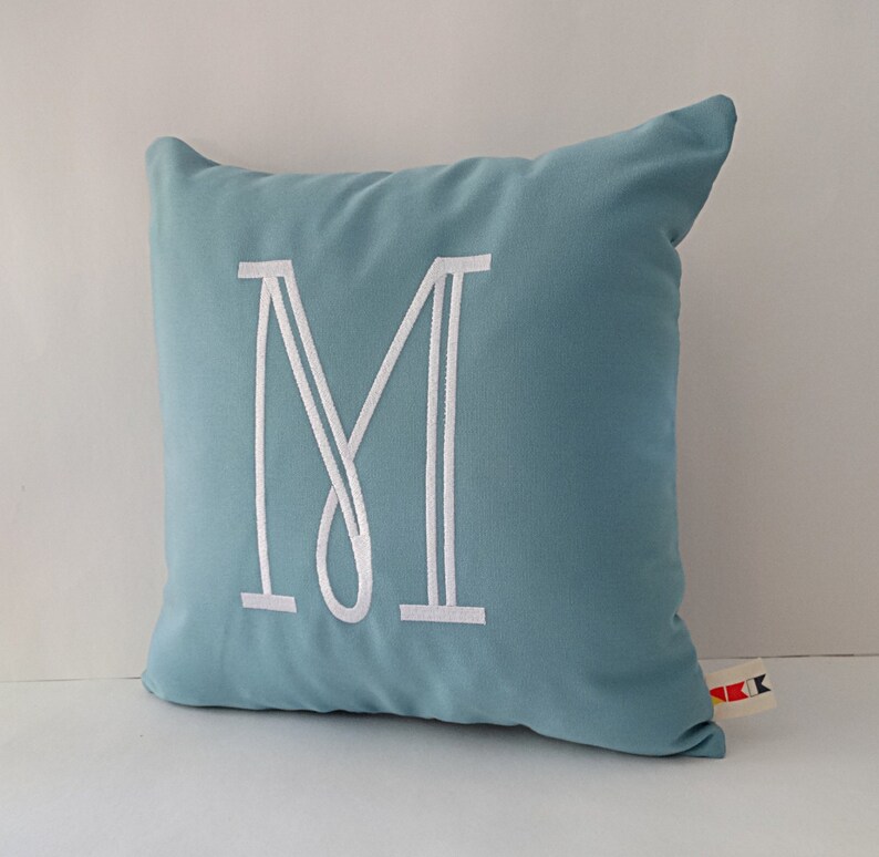 Monogram Letter Pillow Cover Initial Pillow Monogrammed Etsy