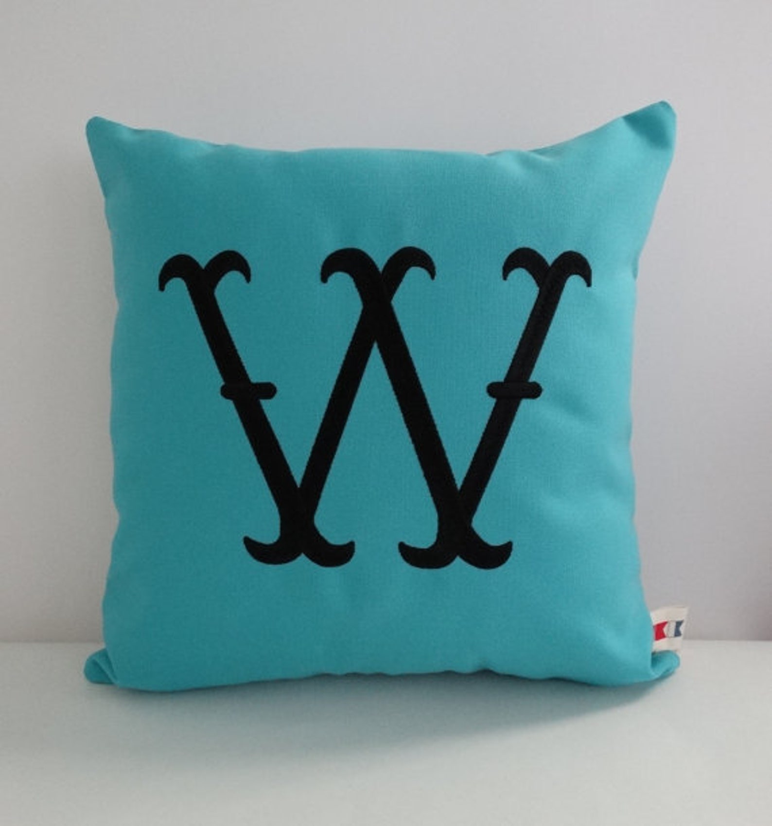 Embroidered Letter Pillow Cover Monogrammed Pillow Etsy