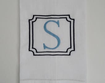 Monogrammed Tea Towel | Embroidered Towel | Personalized Tea Towel | Hostess Gift | Housewarming Gift | Guest Towel | Gift Under 20